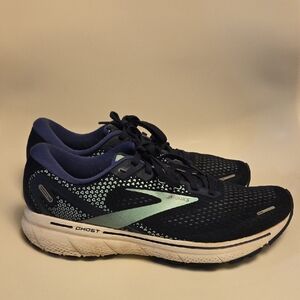 Brooks Women's Ghost 14 Blue and Mint Athletic Shoes